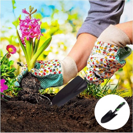 2x paletta da giardinaggio utensili attrezzi giardino manico trapiantatore 32cm
