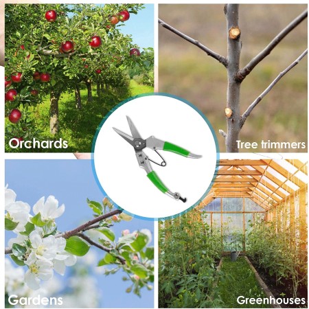 FORBICI PER POTARE RACCOGLI UVA FRUTTA FIORI CESOIA POTATURA VENDEMMIA 205MM