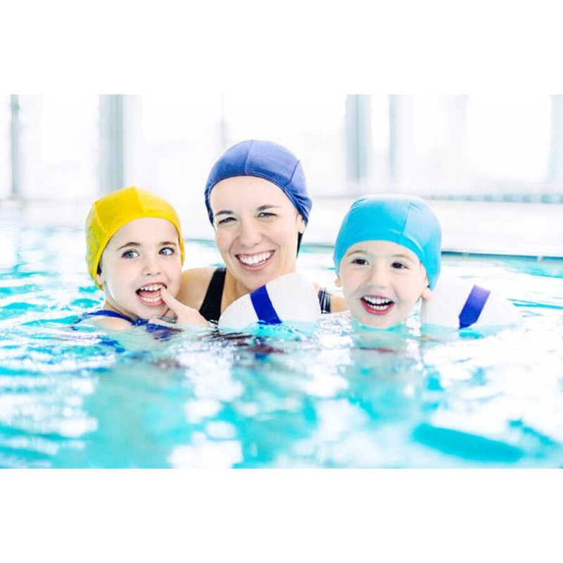 Cuffia da nuoto per adulti in tessuto poliestere elastico