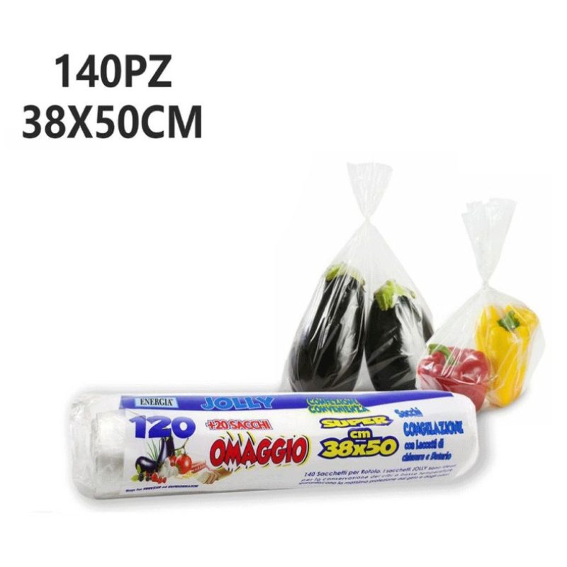 140 Sacchetti Freezer per Alimenti sacchi 38x50 cm congelatore frig...