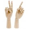 Hongu MANICHINO MANO DX SNODABILE IN LEGNO CM 18 X DISEGNO ALLESTIM...