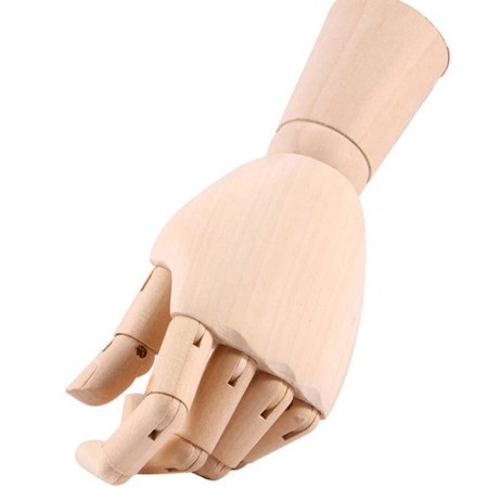MANICHINO MANO DX SNODABILE IN LEGNO CM 18 X DISEGNO ALLESTIMENTO VETRINE ESPOS