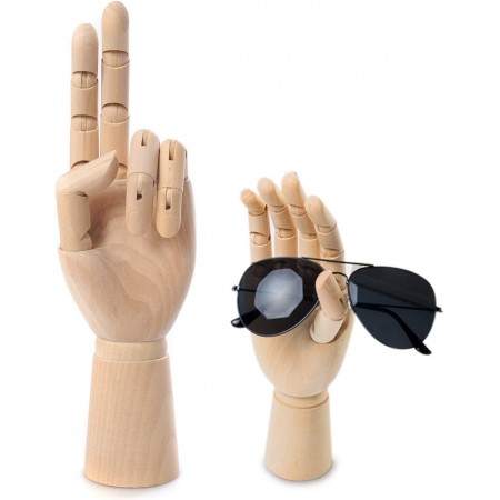 MANICHINO MANO DX SNODABILE IN LEGNO CM 18 X DISEGNO ALLESTIMENTO VETRINE ESPOS