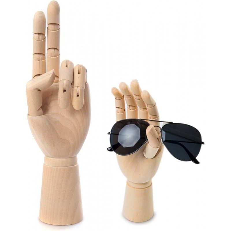 Hongu MANICHINO MANO DX SNODABILE IN LEGNO CM 18 X DISEGNO ALLESTIM...