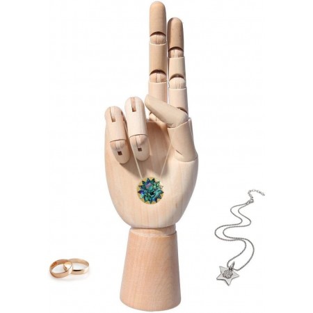 MANICHINO MANO SX SNODABILE IN LEGNO CM 25 X DISEGNO ALLESTIMENTO VETRINE ESPOS