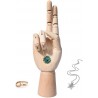 Hongu MANICHINO MANO SX SNODABILE IN LEGNO CM 25 X DISEGNO ALLESTIM...