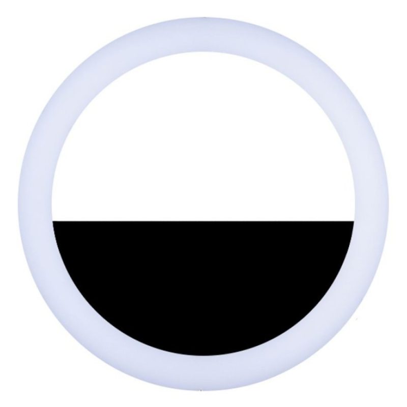 Luce LED Bianca circolare clip a molla per Selfie iPhone Samsung HTC Smartphone