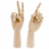 Hongu MANICHINO MANO SX SNODABILE IN LEGNO CM 25 X DISEGNO ALLESTIM...
