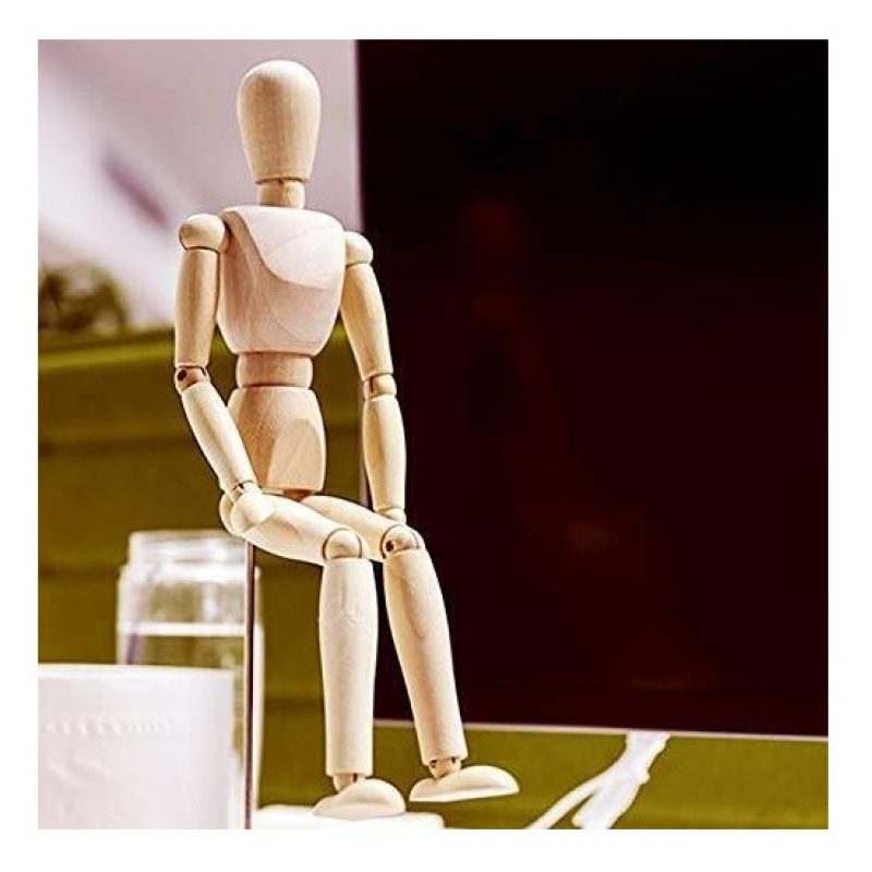 Hongu MANICHINO IN LEGNO 20cm SNODABILE MANNEQUIN ARTICULATED PER A...