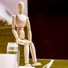 Hongu MANICHINO IN LEGNO 20cm SNODABILE MANNEQUIN ARTICULATED PER A...