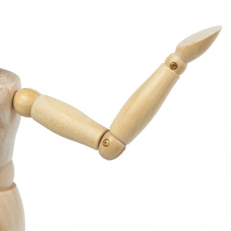 MANICHINO IN LEGNO 20cm SNODABILE MANNEQUIN ARTICULATED PER ARTE DISEGNO PITTURA