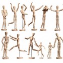 MANICHINO IN LEGNO 20cm SNODABILE MANNEQUIN ARTICULATED PER ARTE DISEGNO PITTURA