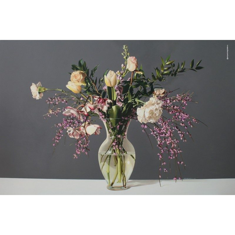 Hongu Vaso in vetro altezza 20cm Trasparente Elegante Per Fiori Pia...