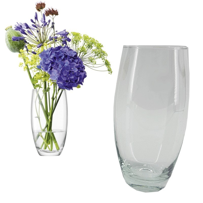 Hongu Vaso in vetro altezza 20cm Trasparente Elegante Per Fiori Pia...