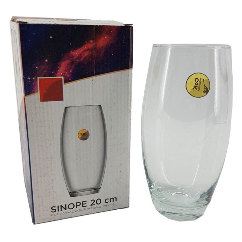 Hongu Vaso in vetro altezza 20cm Trasparente Elegante Per Fiori Pia...