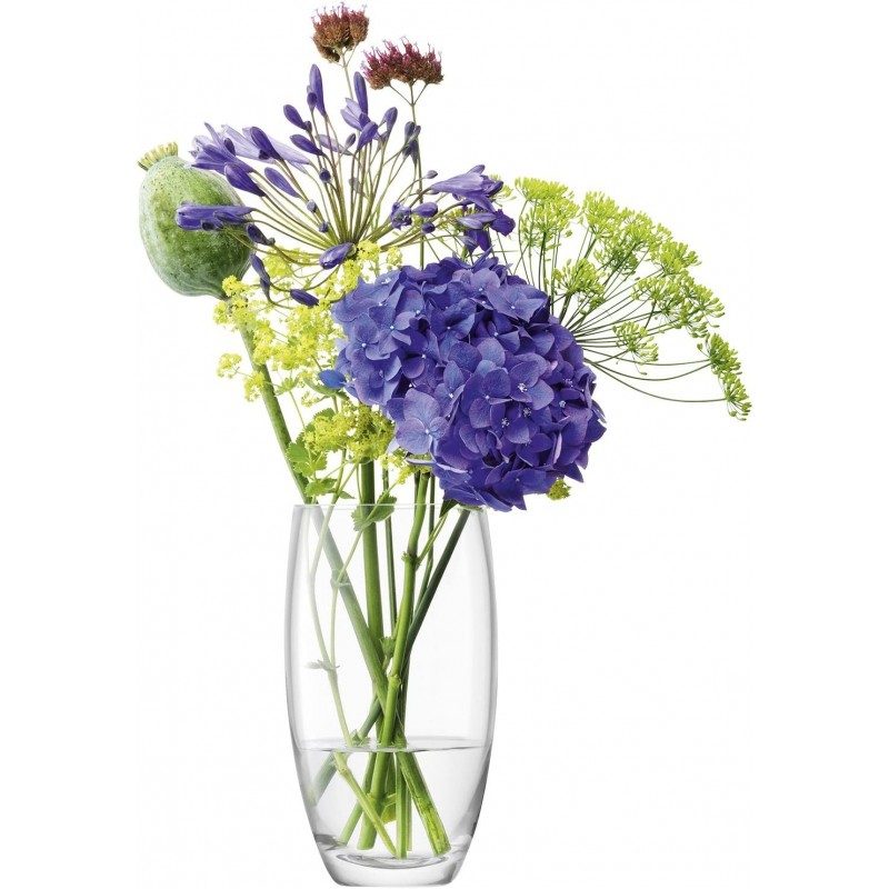 Hongu Vaso in vetro altezza 20cm Trasparente Elegante Per Fiori Pia...