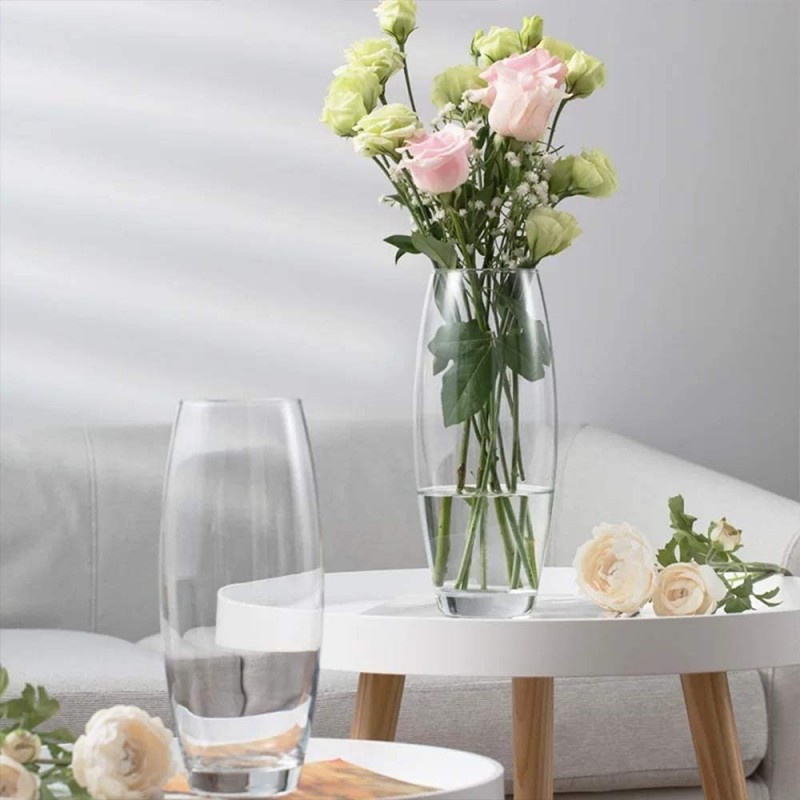 Hongu Vaso in vetro altezza 20cm Trasparente Elegante Per Fiori Pia...