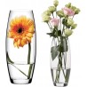 Hongu Vaso in vetro altezza 20cm Trasparente Elegante Per Fiori Pia...