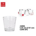 SET 6 BICCHIERI ACQUA IN VETRO ROCCO BORMIOLI ARCHIMEDE CASA RISTORANTE CL24 BAR