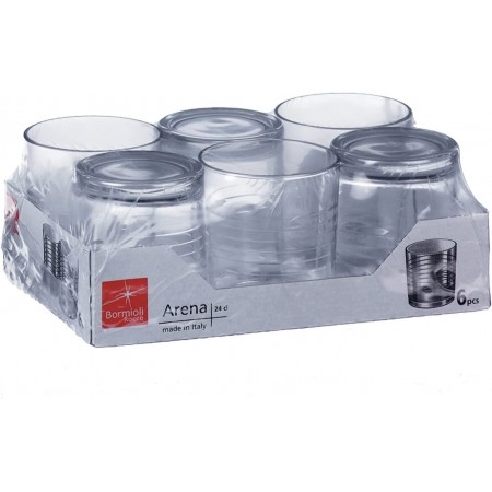 SET 12 BICCHIERI ACQUA IN VETRO ROCCO BORMIOLI ARENA CASA RISTORANTE CL 24 BAR