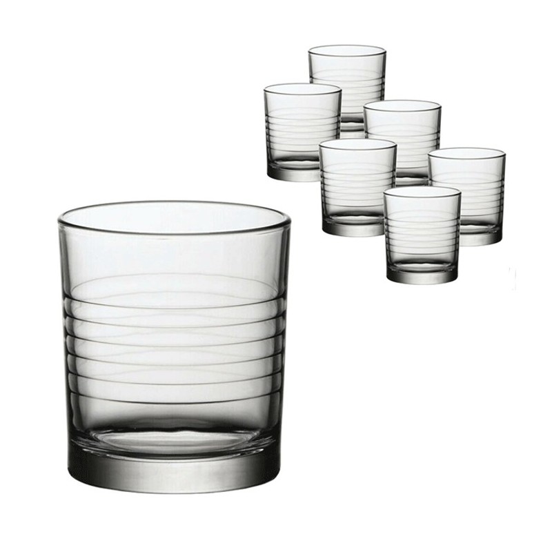 Bormioli Rocco SET 6 BICCHIERI ACQUA IN VETRO ROCCO BORMIOLI ARENA ...