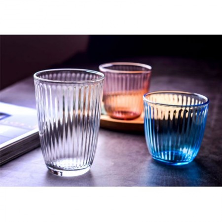 BORMIOLI LINE 6 PEZZI BICCHIERI PER ACQUA IN VETRO ROSA 290 ML SET BAR COCKTAIL