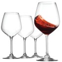 BORMIOLI 4 calici per vino rosso bianco in vetro trasparente da 53 cl bicchieri