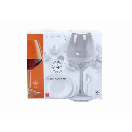 BORMIOLI 4 calici per vino rosso bianco in vetro trasparente da 53 cl bicchieri