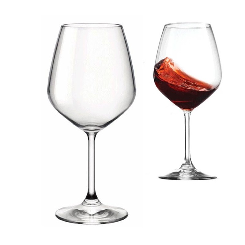 BORMIOLI 2 calici per vino rosso bianco in vetro trasparente da 53 cl bicchieri