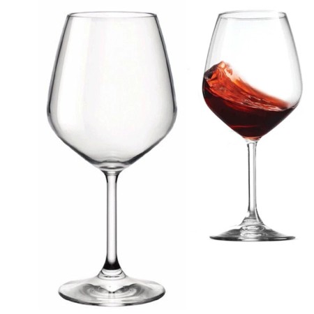 BORMIOLI 2 calici per vino rosso bianco in vetro trasparente da 53 cl bicchieri