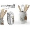 Gicos Contenitore porta mestoli 15 cm utensili Cucina ceramica bian...