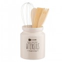 Contenitore porta mestoli 15 cm utensili Cucina ceramica bianca shabby chic