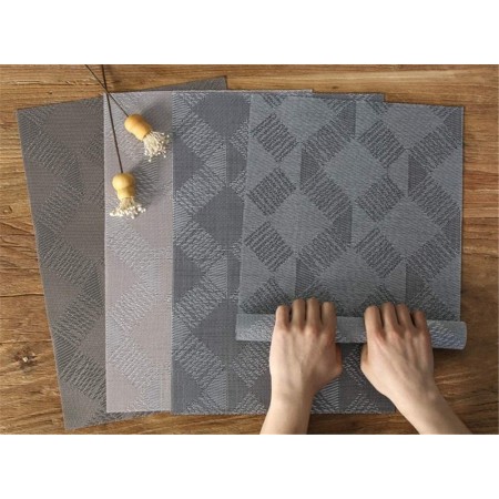 Set 12 Tovagliette americane plastica antimacchia PVC colazione 30x45cm lavabili