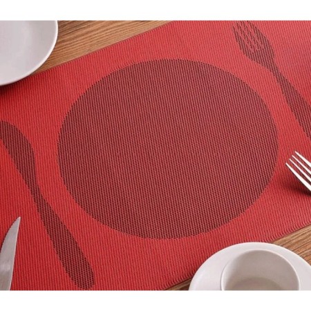 Set 12 Tovagliette americane plastica antimacchia PVC colazione 30x45cm colorate