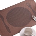 Set 12 Tovagliette americane plastica antimacchia PVC colazione 30x45cm colorate