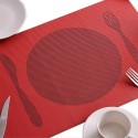 Set 12 Tovagliette americane plastica antimacchia PVC colazione 30x45cm colorate