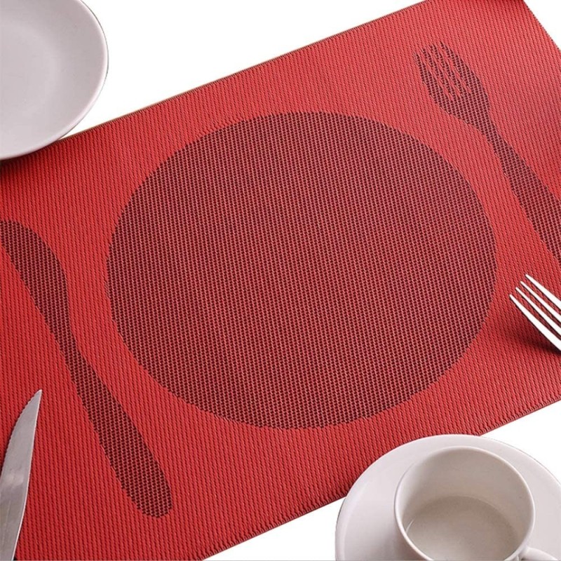 Set 8 Tovagliette In PVC - Antiscivolo, Lavabili, 45x30 Cm, Marrone, Per Cucina E Ufficio - Foto 11