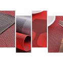 Set 12 Tovagliette americane plastica antimacchia PVC colazione 30x45cm colorate
