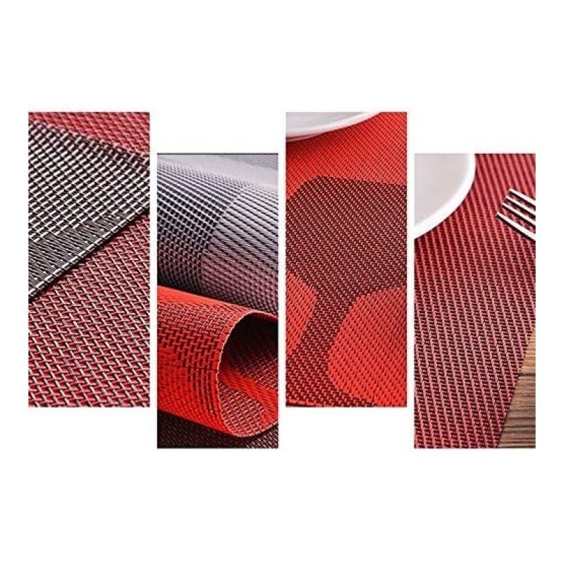 Set 12 Tovagliette americane plastica antimacchia PVC colazione 30x...
