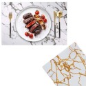 Set 12 Tovagliette americane plastica antimacchia PVC colazione 30 x 45 cm marmo