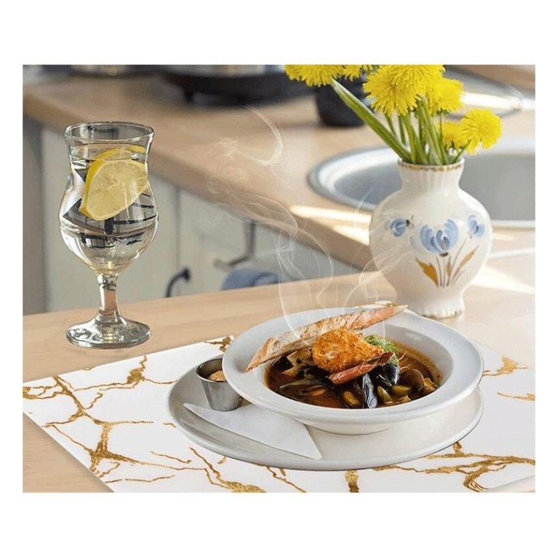 Set 12 Tovagliette americane plastica antimacchia PVC colazione 30 ...