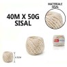 Hongu 12x 40 metri di Corda per Tiragraffi Gatti Animali Fibra Sisa...