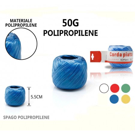 12x ROTOLO SPAGO AGRICOLO POLIPROPILENE GIARDINO IMBALLAGGIO 40m colorato