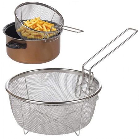 Cestello cesto per friggitrice friggere fritture passino cucina acciaio griglia