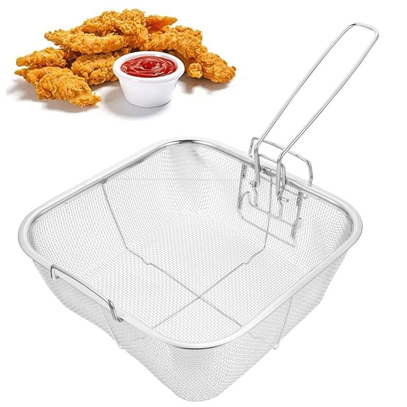 Cestello cesto friggitrice friggere fritture passino cucina acciaio griglia 23cm