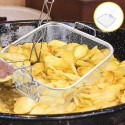 Cestello cesto friggitrice friggere fritture passino cucina acciaio griglia 23cm