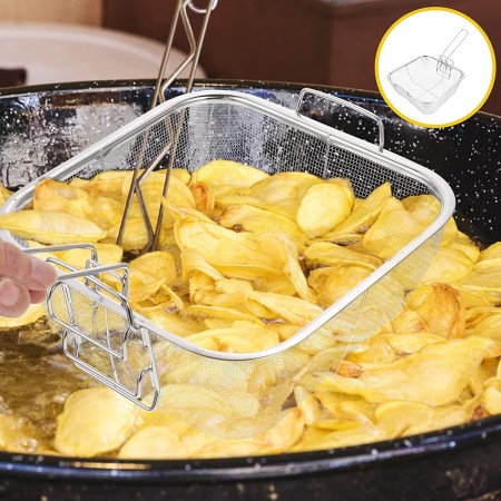 Cestello cesto friggitrice friggere fritture passino cucina acciaio griglia 23cm