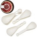 Misurini Cucchiai da cucina in plastica bianca per alimenti da cucina 4 pezzi
