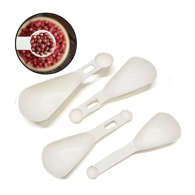 Misurini Cucchiai da cucina in plastica bianca per alimenti da cucina 4 pezzi