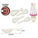 Misurini Cucchiai da cucina in plastica bianca per alimenti da cucina 4 pezzi